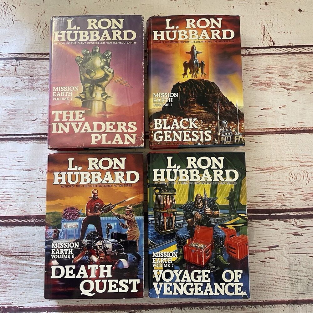 L. Ron Hubbard Mission Earth #1 #2 #6 #7 Hardcover First Edition